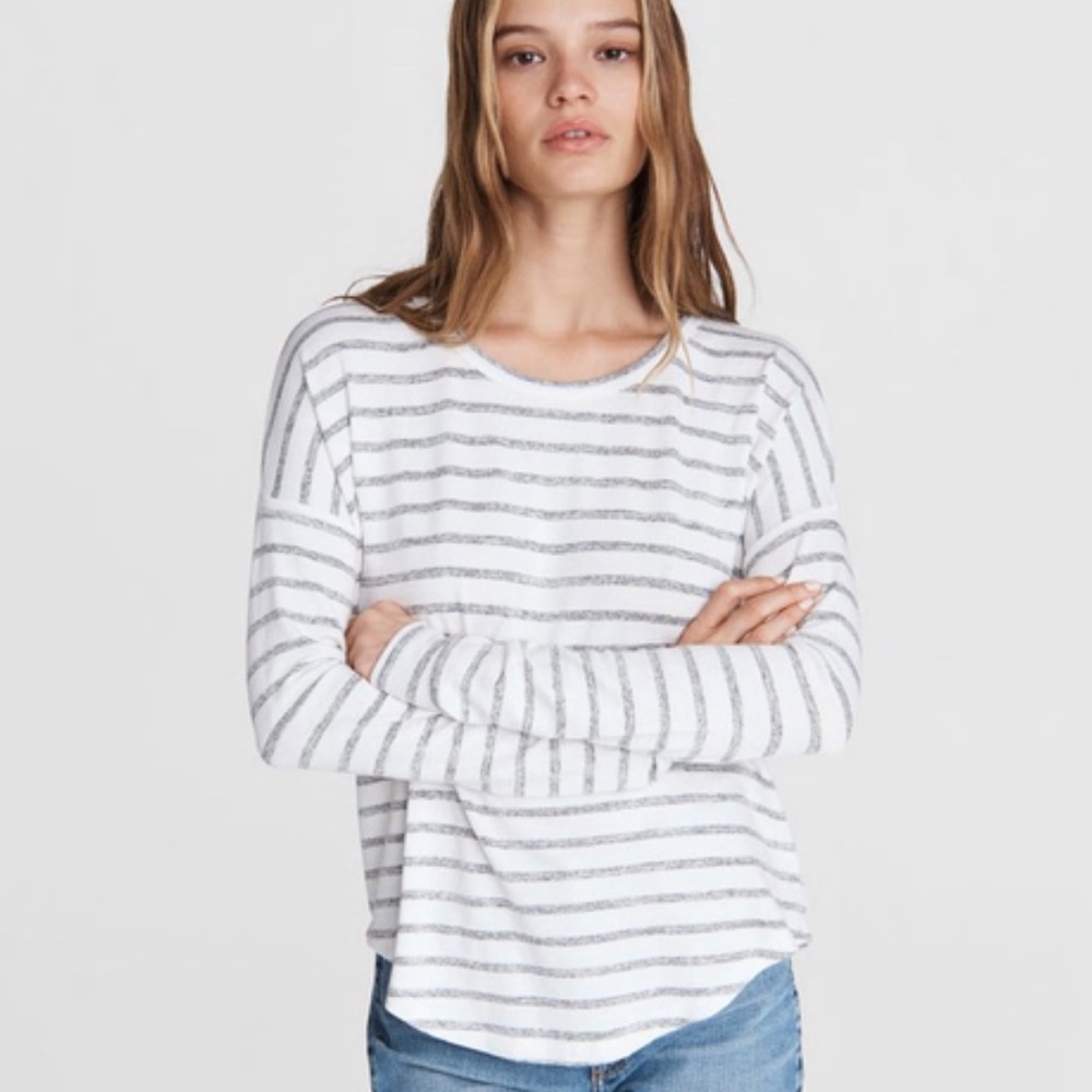 Rag & Bone The Knit Stripe Long Sleeve Tee